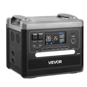 Portable Power Station, 2400W 2160Wh Power Station Solar Generator with 10 Output Ports & Adjustable Input Power