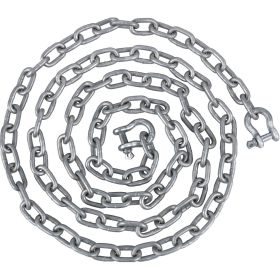Anchor Chain, 20' x 5/16" Galvanized Steel Chain, 3/8" Anchor Chain Shackle, 11650lbs Anchor Lead Chain Breaking Load